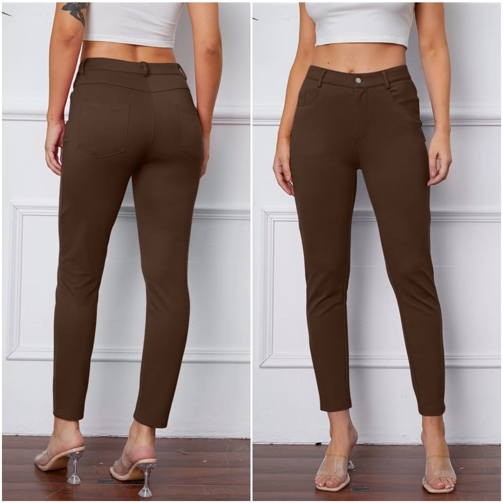Stitch & Stretch Skinnies - Mocha